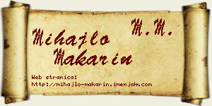Mihajlo Makarin vizit kartica